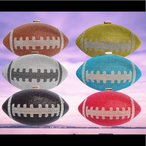 Raider Black & Silver Rhinestone Embellished Football Lover Purse - Picture 7 of 11